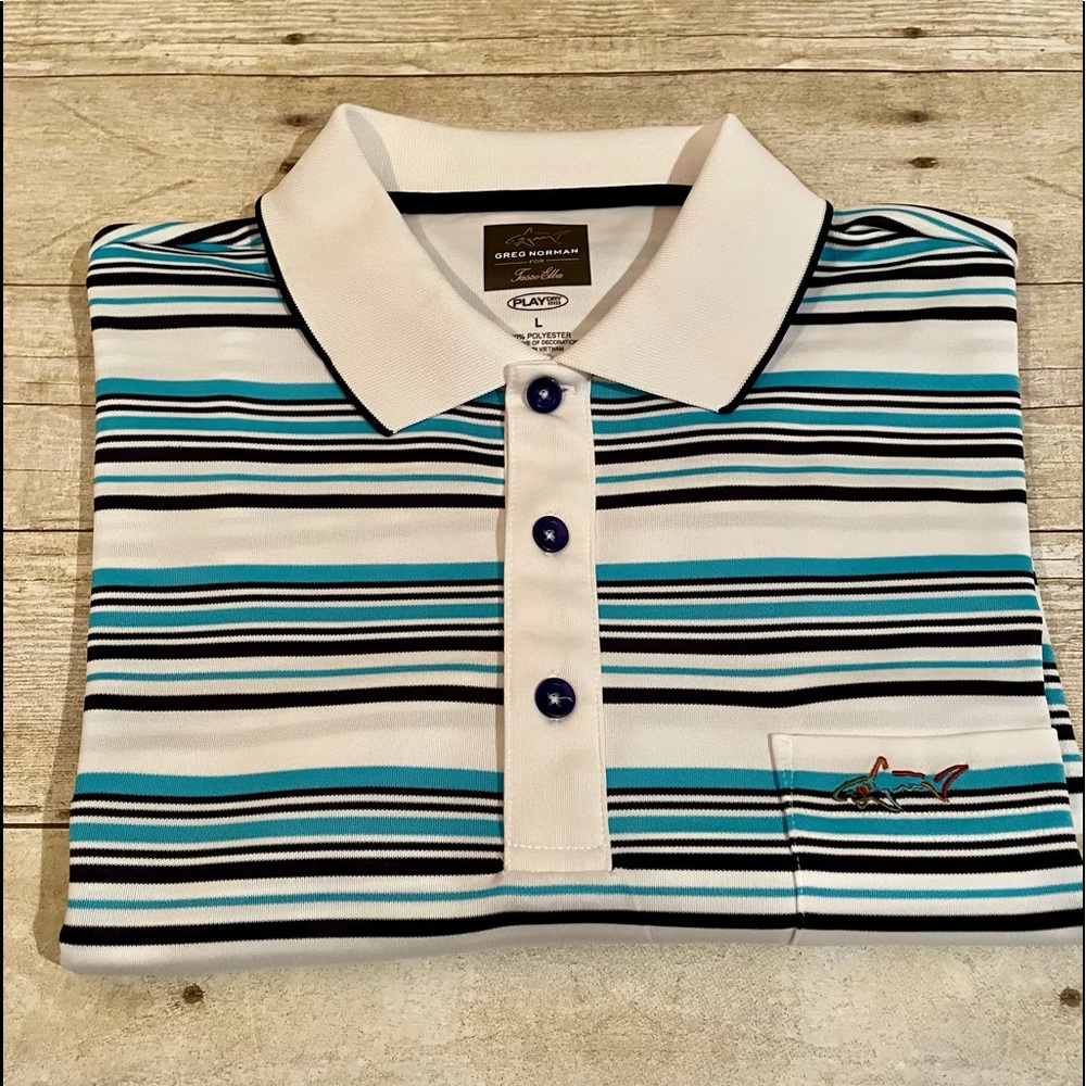 Greg Norman for Tasso Elba Play Dry Golf polo Size Large